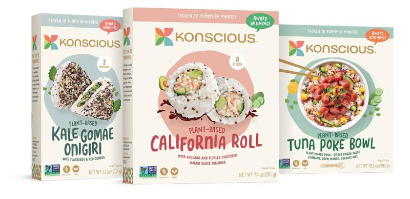 Vegan sushi from plant-based seafood start-up Konscious Foods