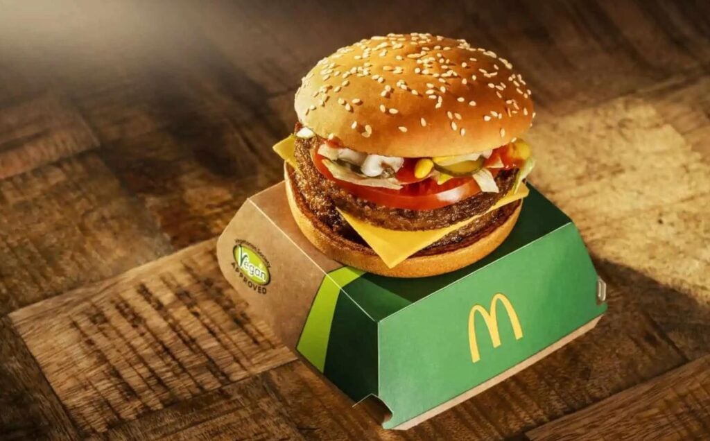 A vegan McPlant burger from McDonald's