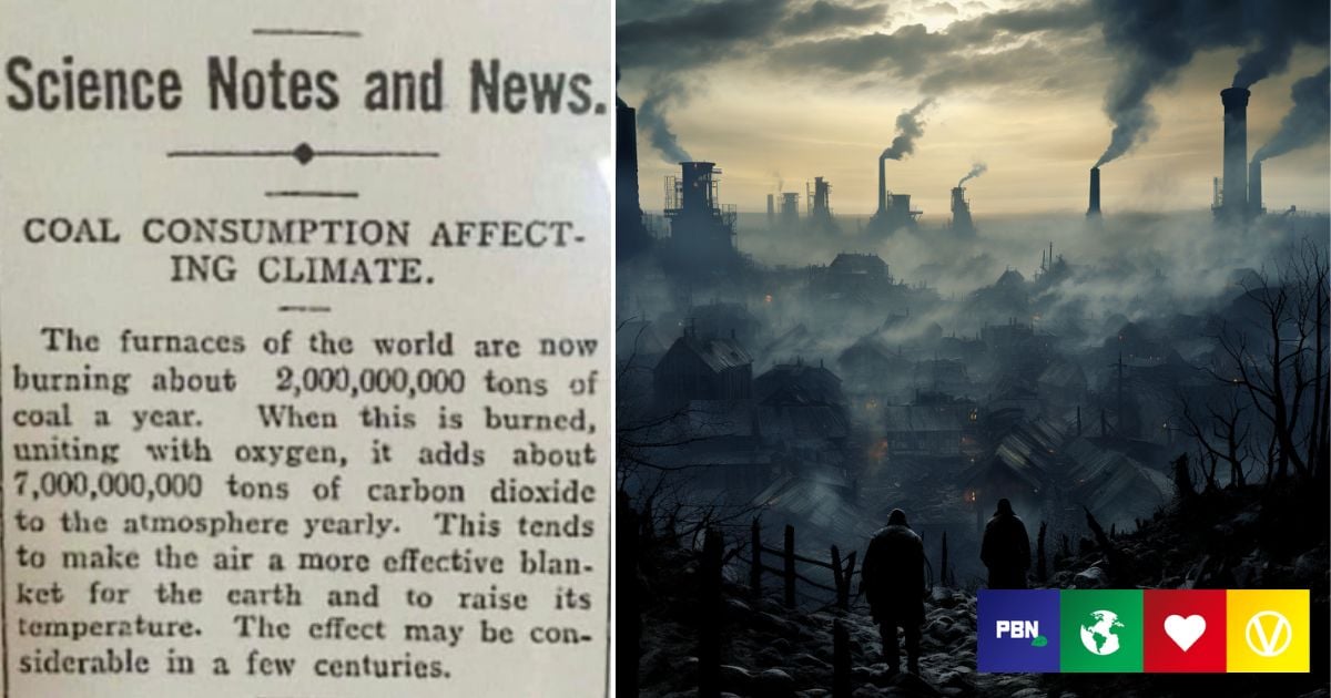 A newspaper published an article about global warming in 1912