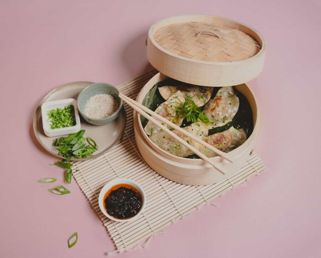 Cultivated pork dumplings from cell-based meat brand Meatable