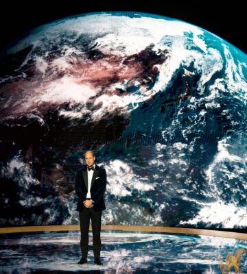 Prince William on stage at the Earthshot Prize