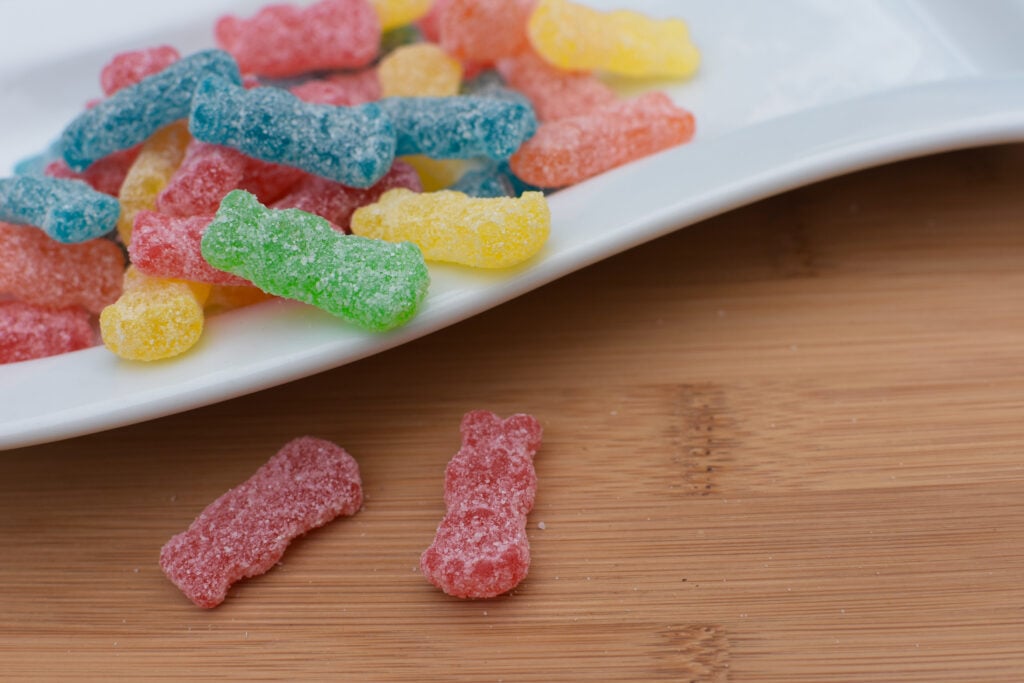 Non-vegan jelly sweets Sour Patch Kids