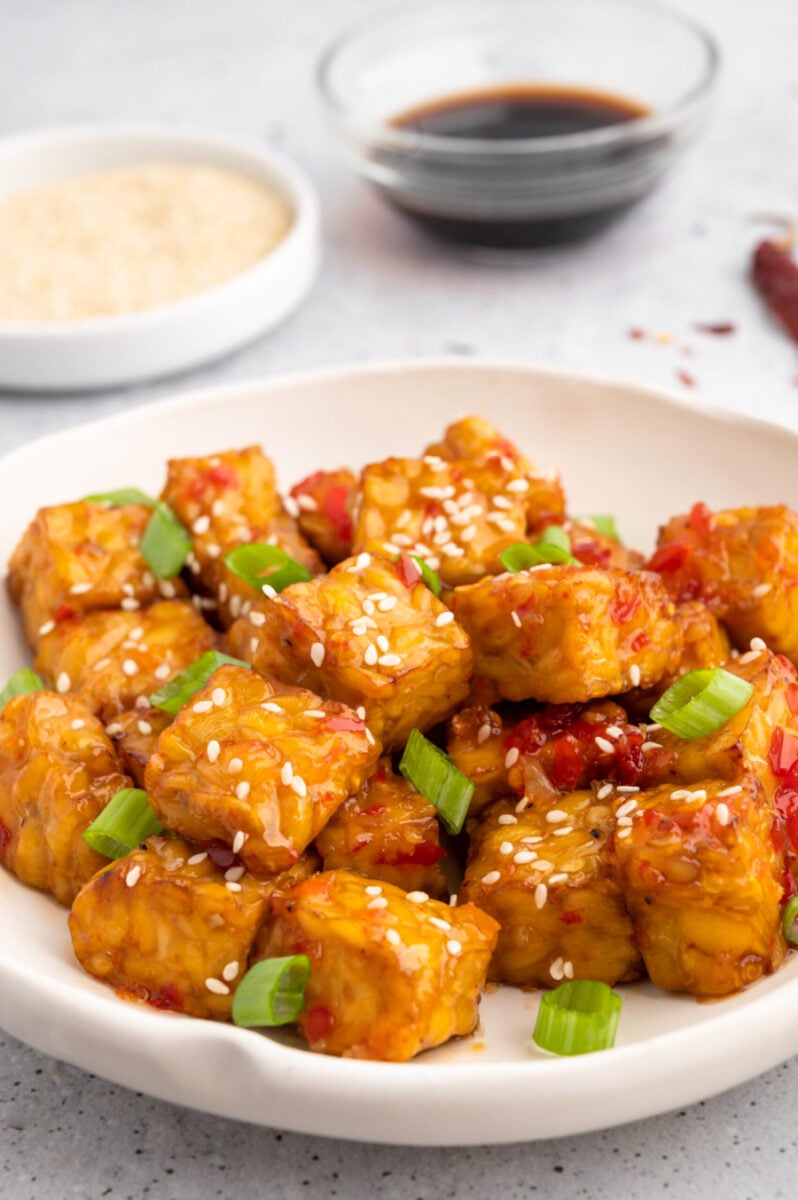 A vegan air fryer tempeh recipe that's packed with plant-based protein