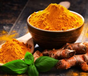 A bowl of the spice turmeric, which is thought to contain a number of health benefits