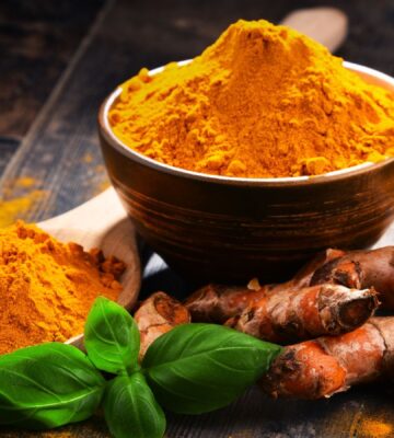 A bowl of the spice turmeric, which is thought to contain a number of health benefits