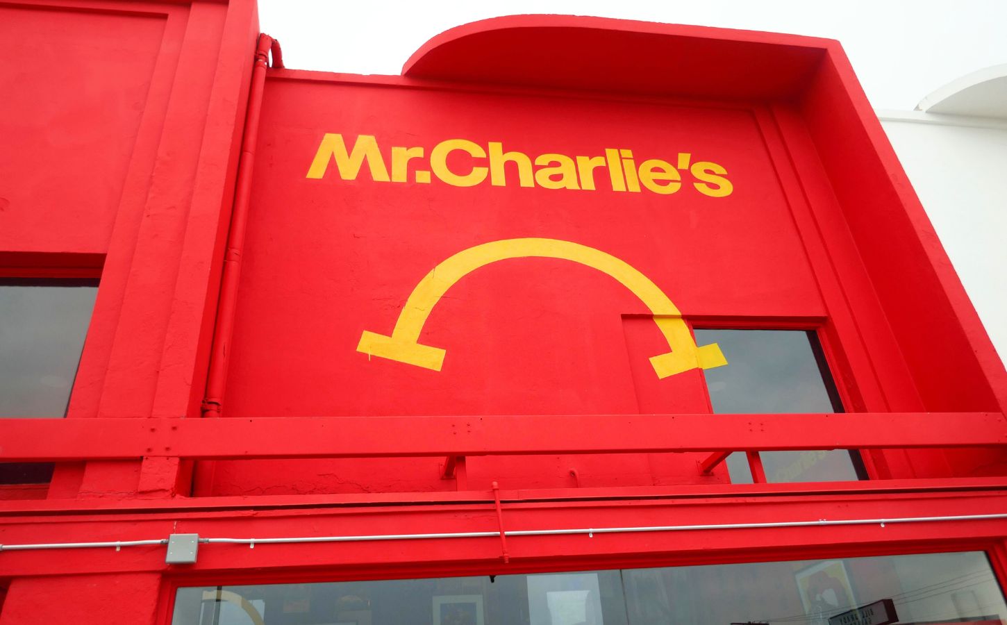 The outside of Mr Charlie's, a plant-based fast food restaurant dubbed the "vegan McDonald's"