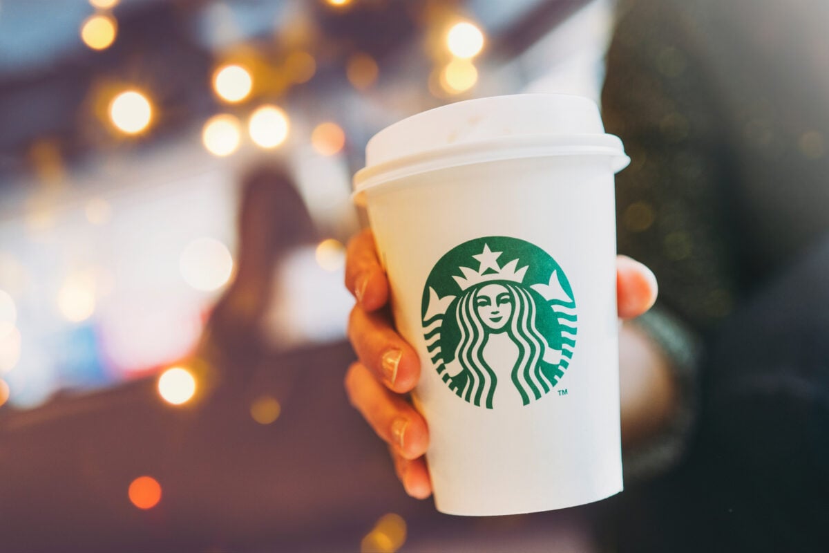 A dairy-free hot drink from vegan-friendly coffee chain Starbucks