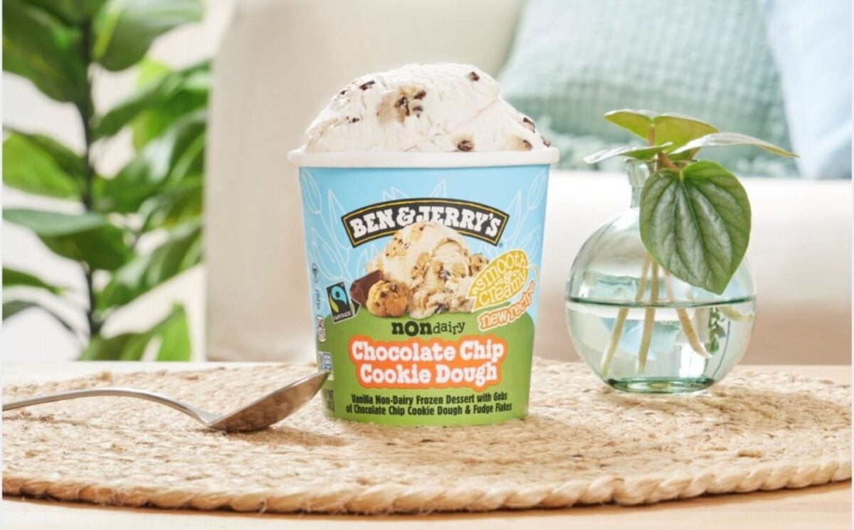 Ben & Jerry's ice cream, which is now oat-based