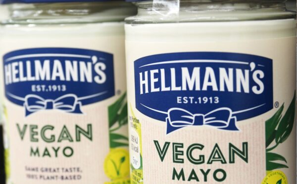 Hellmann's vegan mayo in the supermarket