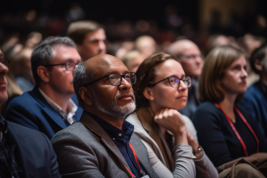 Attendees at a conference