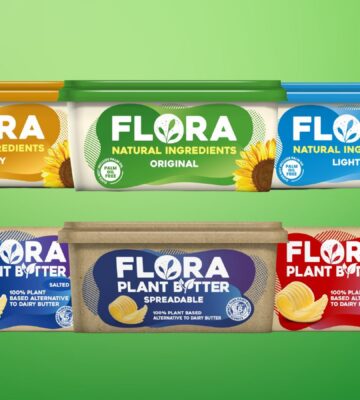 A selection of buttery, original, and lighter Flora spreads, which are now vegan-friendly