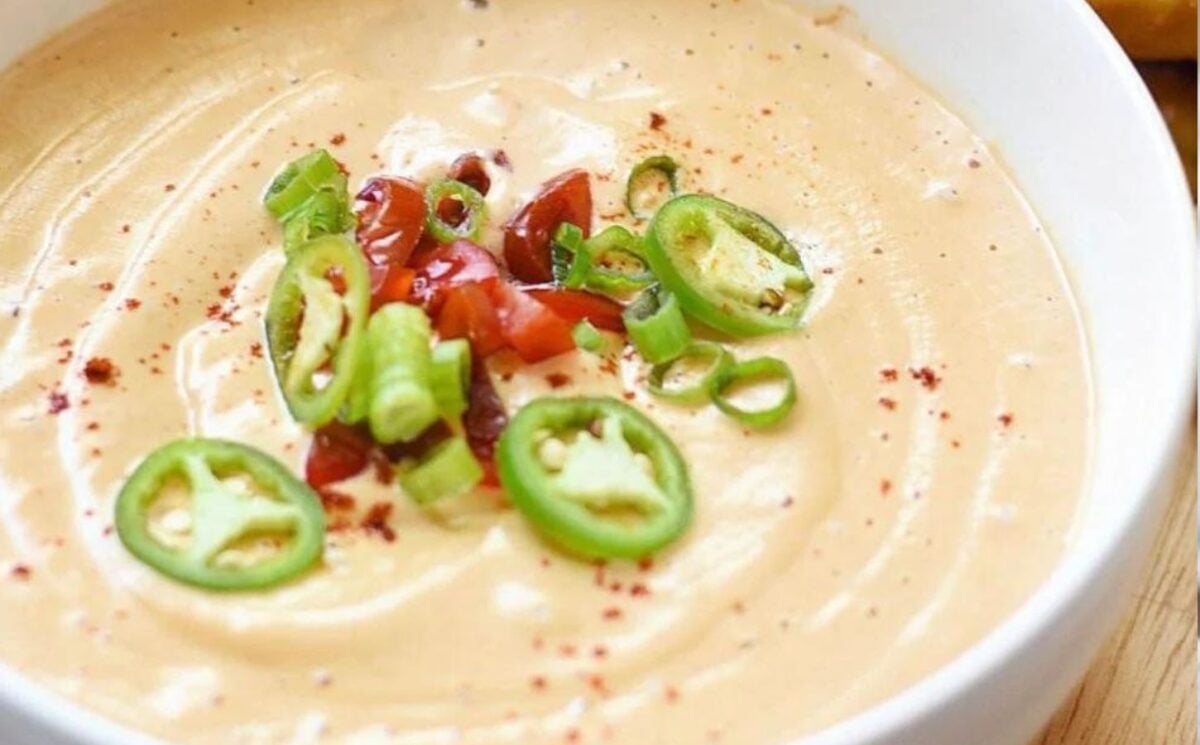 A nacho cheese sauce that's vegan and dairy-free