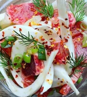 A Sicilian Salad made with a traditional recipe