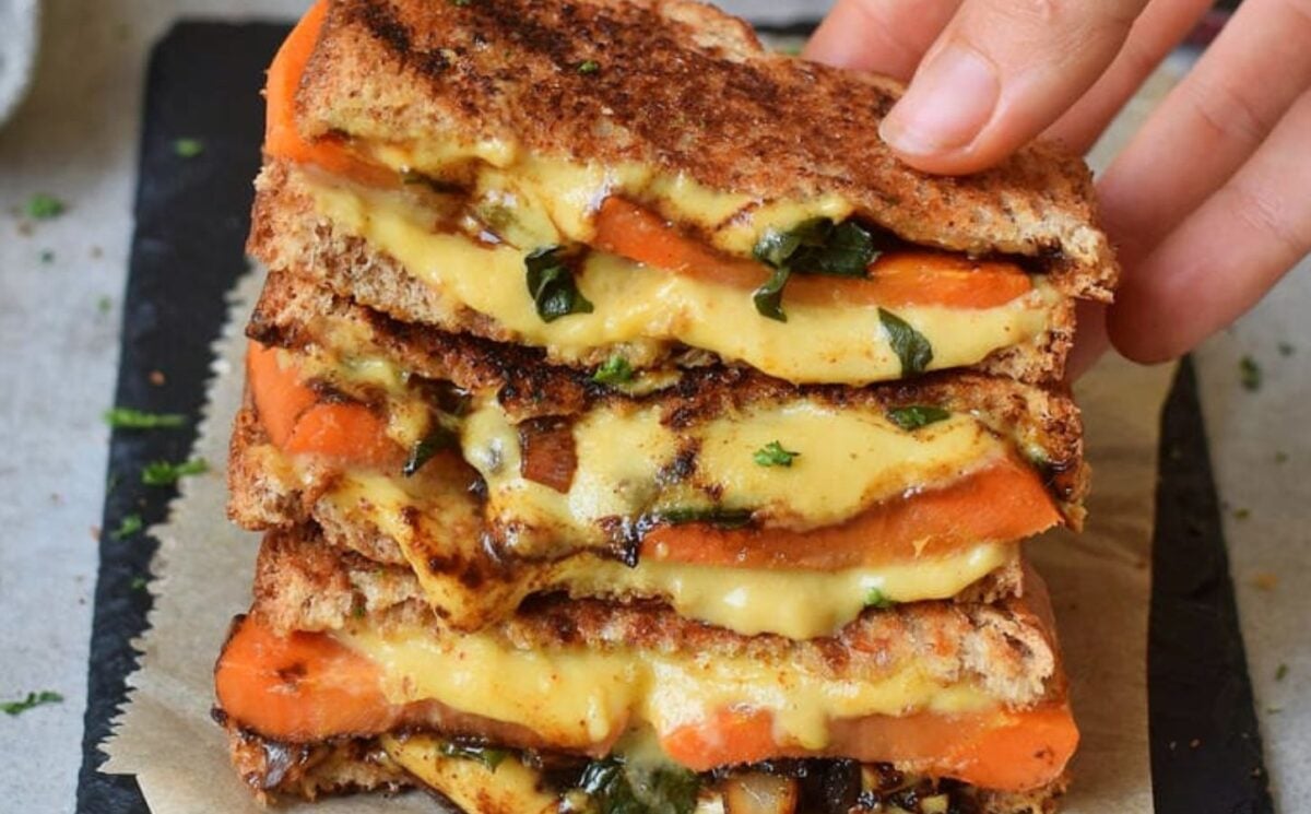 A vegan grilled cheese recipe