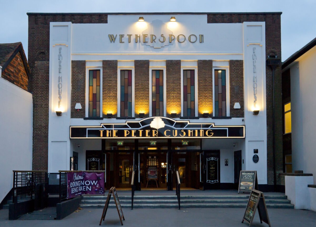 The outside of vegan-friendly UK pub chain Wetherspoons