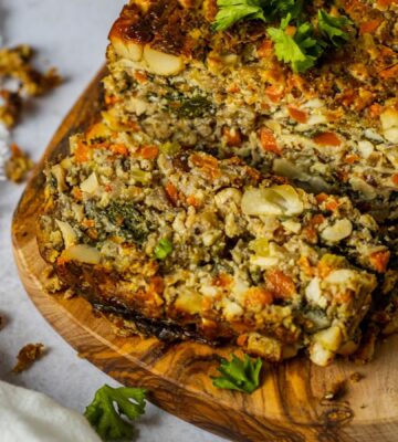 A wild mushroom loaf, an ideal main for a vegan Sunday roast