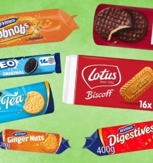 A selection of vegan-friendly biscuits you can find in the UK