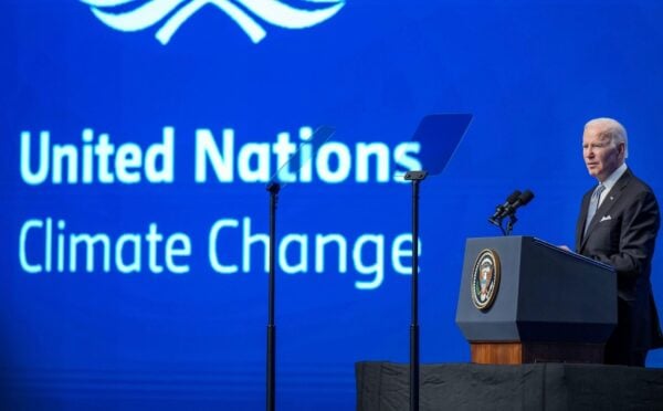 Joe Biden at a climate change summit, ahead of COP28 where food system change will be discussed