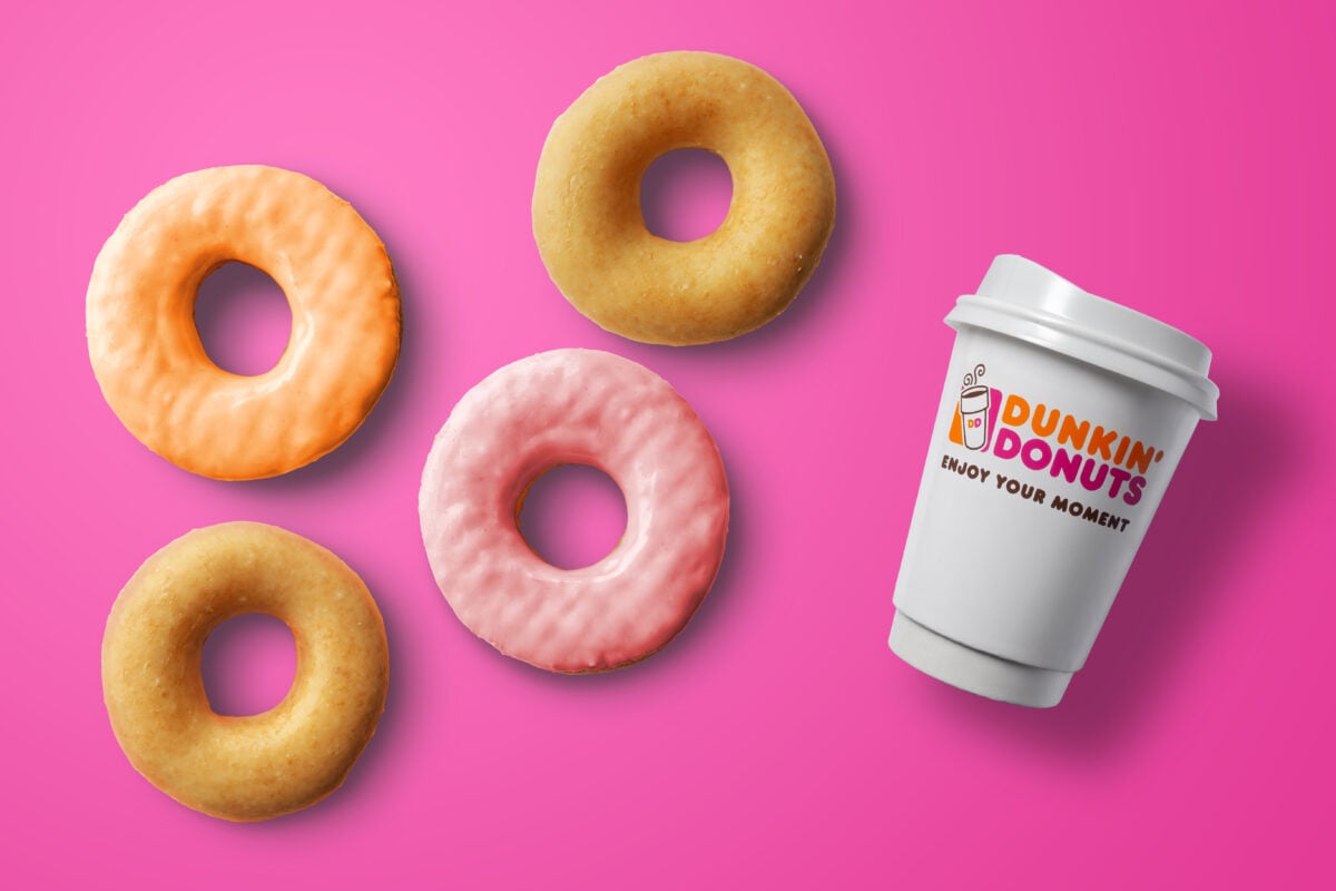 Donuts and a drink from Dunkin Donuts