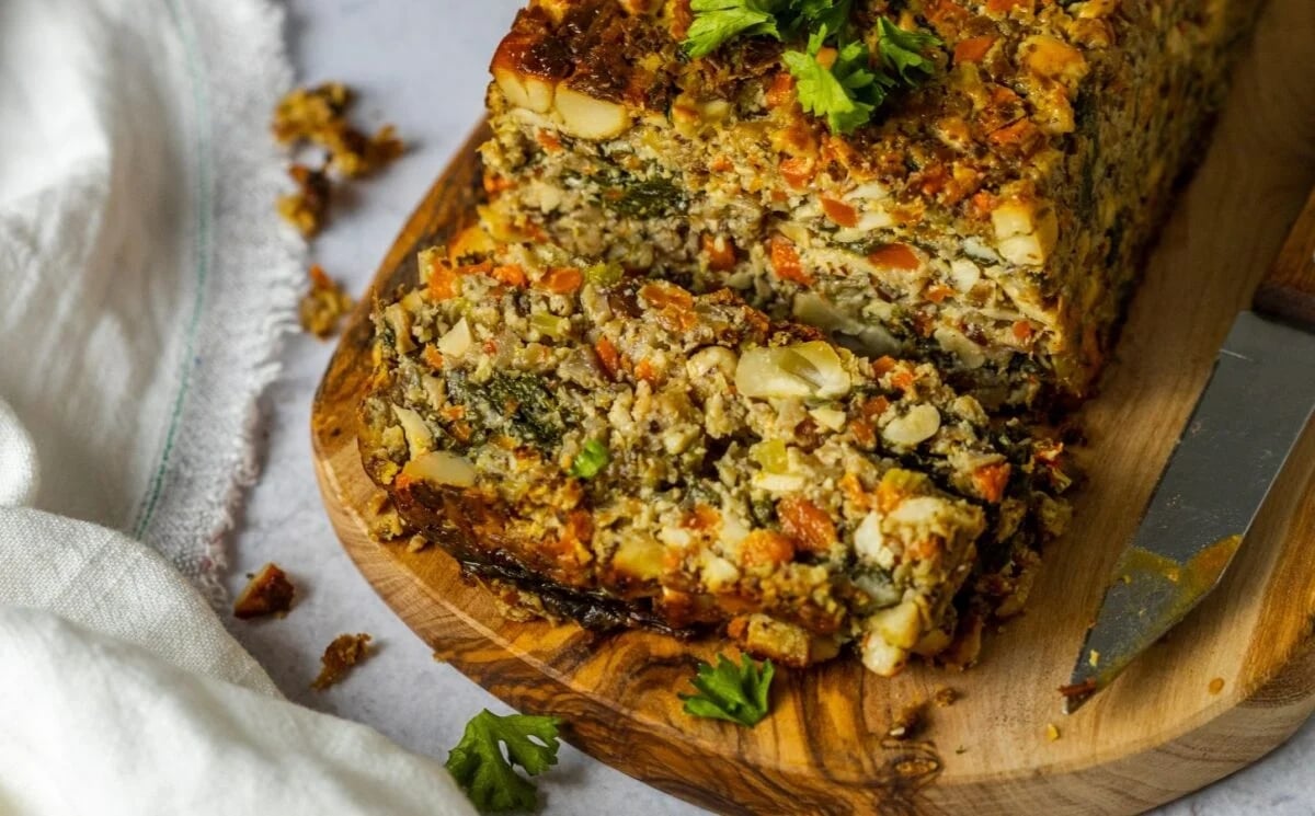 wild mushroom loaf, a vegan Thanksgiving main