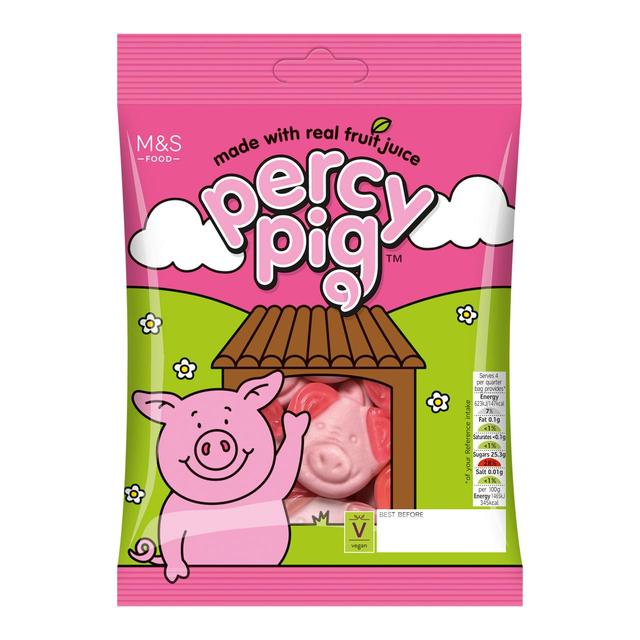 A packet of vegan-friendly sweets Percy Pigs