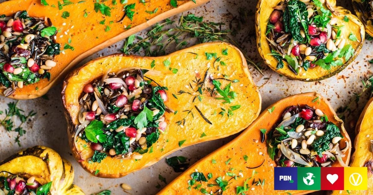 This Wild RiceStuffed Squash Is A Hearty And Wholesome Vegan Dinner