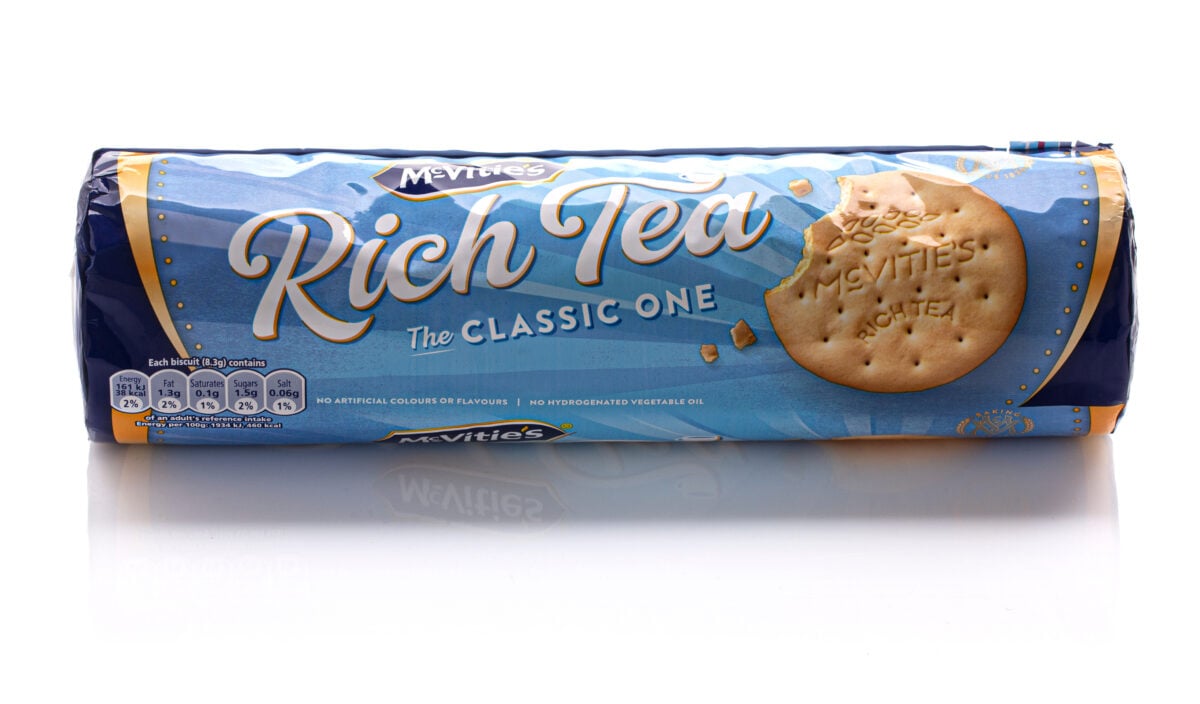 McVitie's Rich Tea, a vegan-friendly UK biscuit