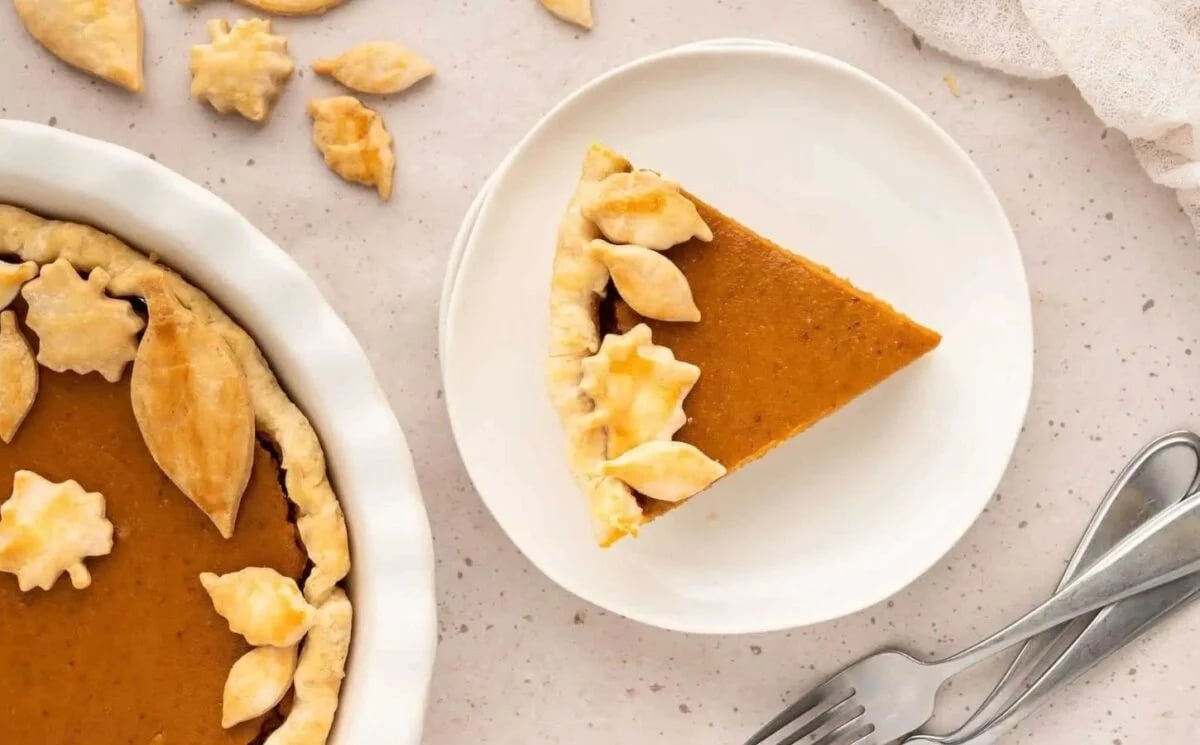 A vegan sweet potato pie, a plant-based and dairy-free Thanksgiving dessert