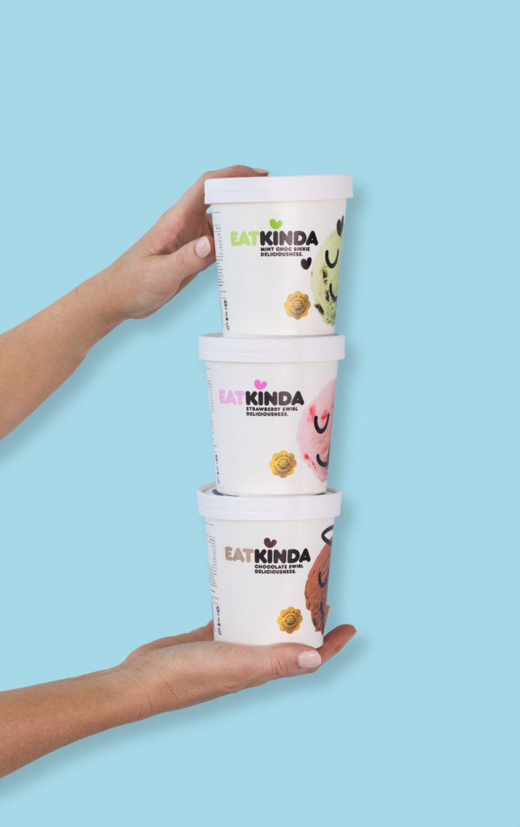 EatKinda three flavors ice cream
