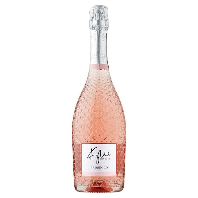 A bottle of Kylie Minogue vegan Prosecco