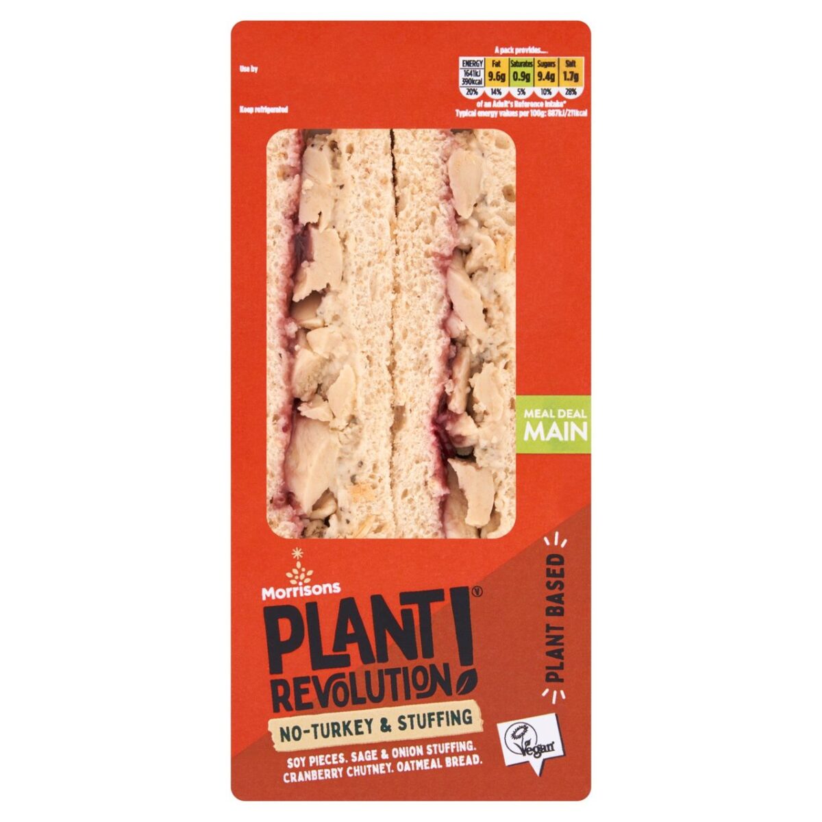 Plant-based turkey sandwich from Morrisons