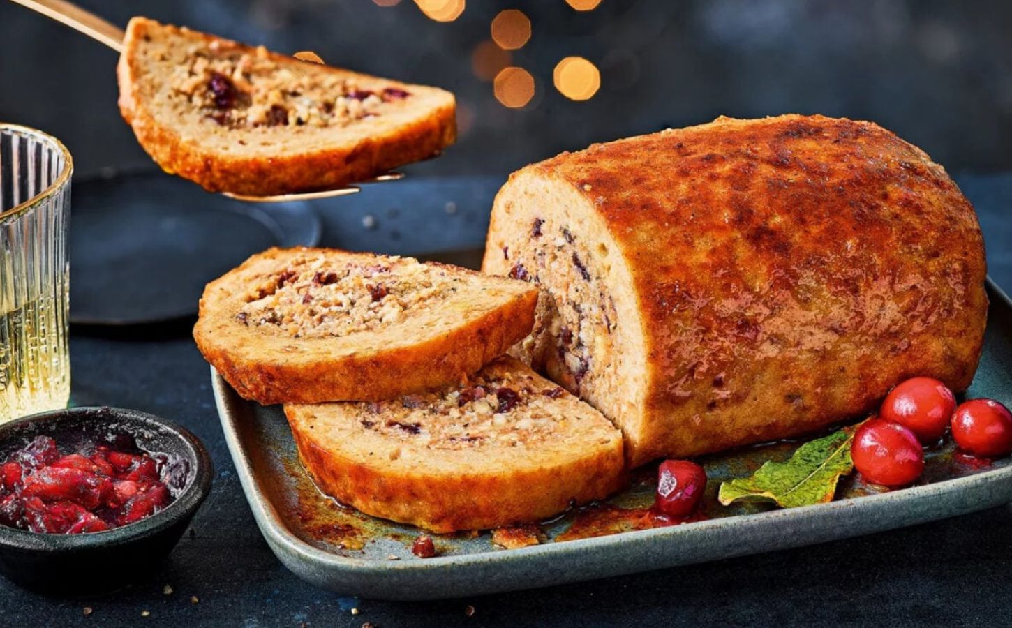 A vegan turkey roast from Marks and Spencer, part of its vegan Christmas range for 2023
