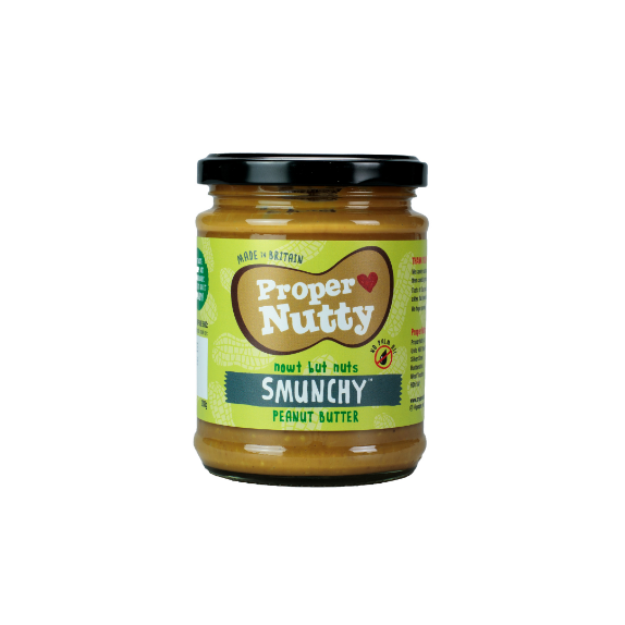 Proper Nutty peanut butter, available to buy in Veganuary 2024
