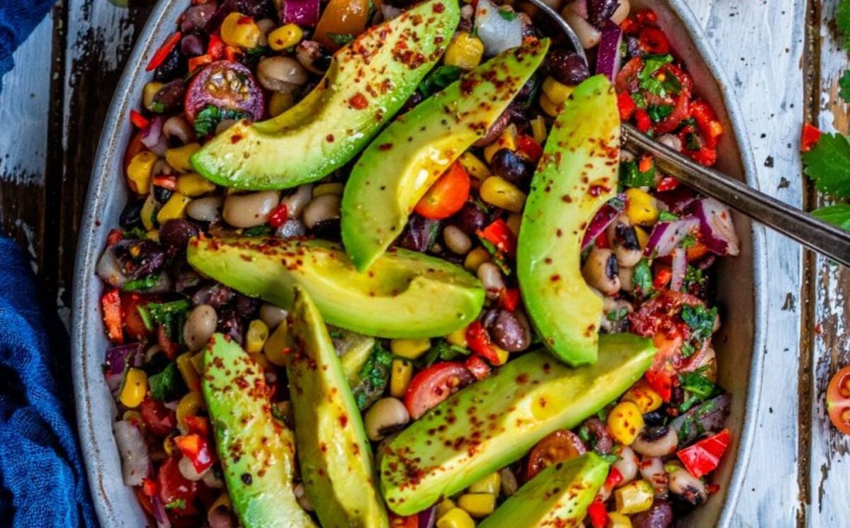 Mexican Bean Salad, a high-protein and simple vegan recipe