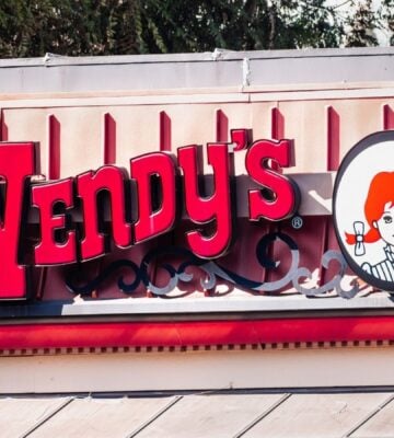 The outside of US fast food chain Wendy's