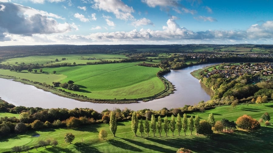 The River Severn in England, where 85% of rivers fall below ecological standards