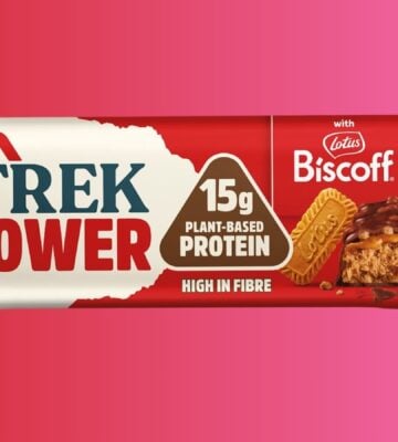 Vegan protein bars from TREK and Biscoff