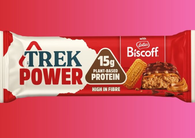 Vegan protein bars from TREK and Biscoff