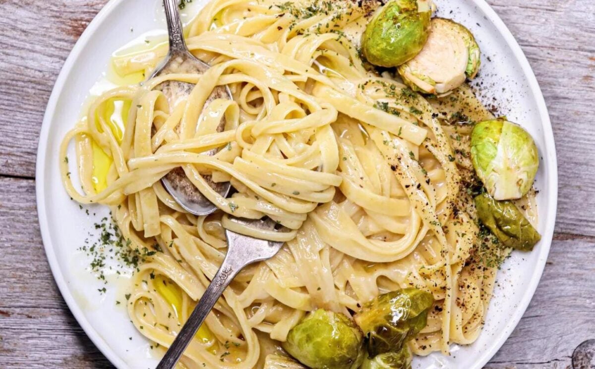 A plant-based Fettuccini made to a vegan pasta recipe