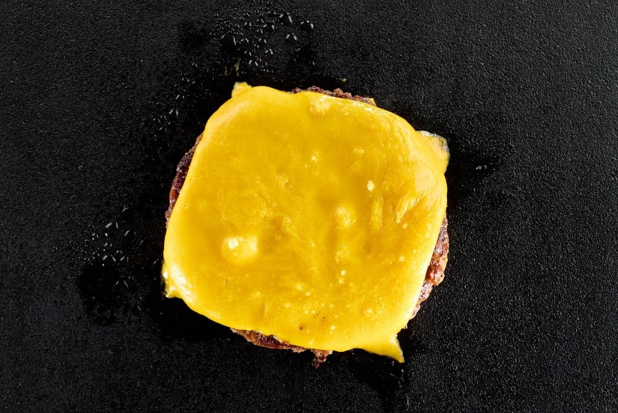 MELT, a fermented plant-based Cheddar cheese slice
