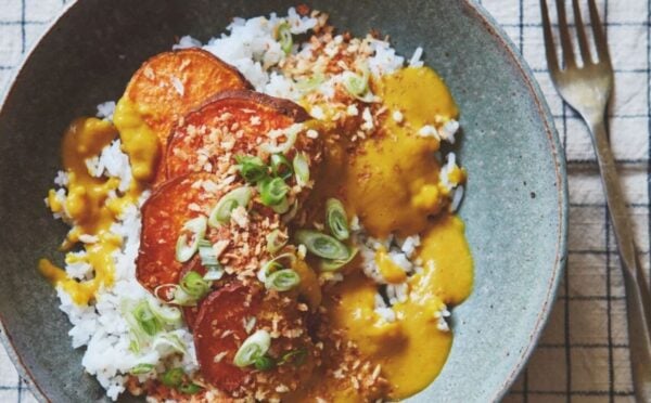 Sweet potato curry, a vegan dinner where vegetables are the main event