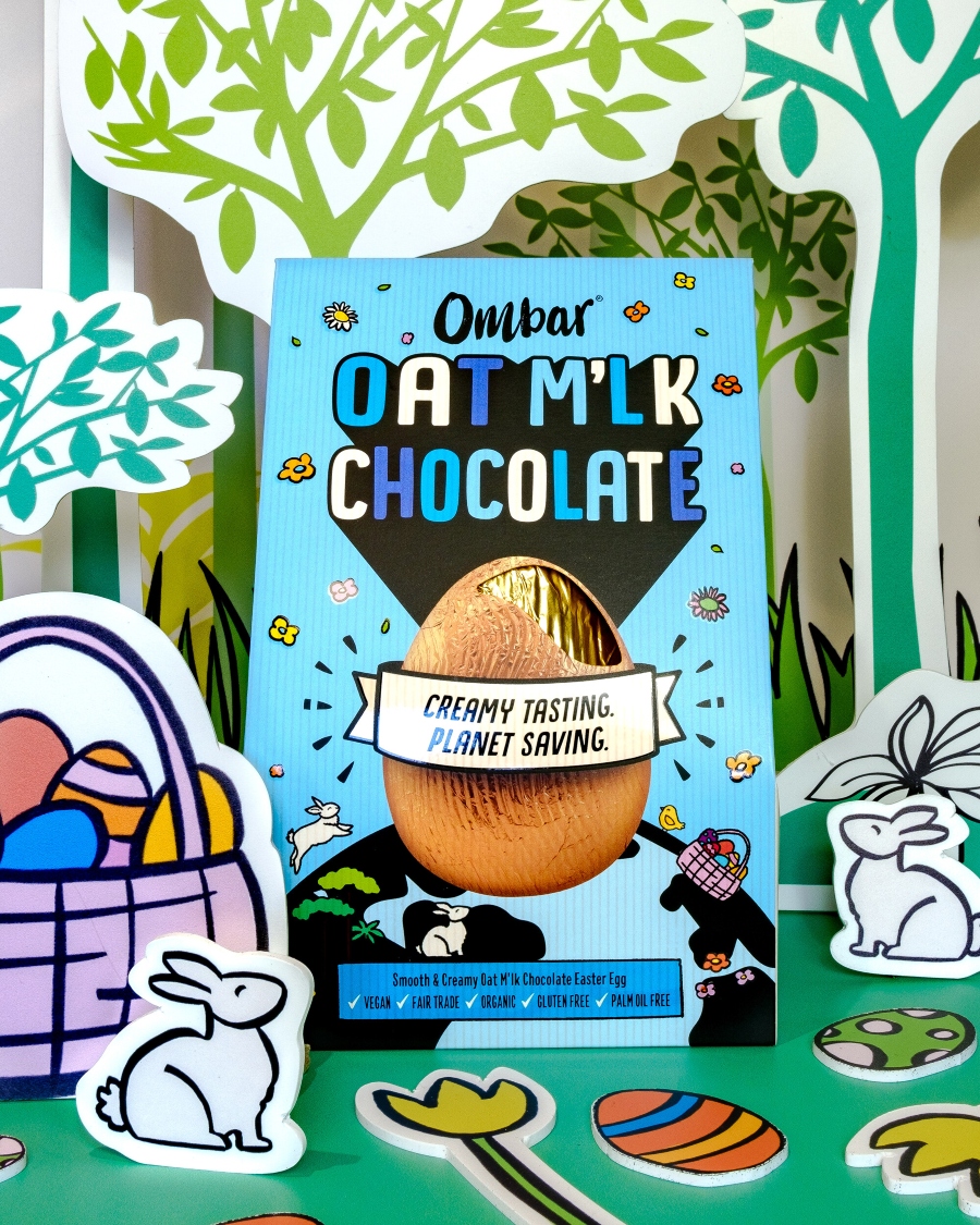 OMBAR oat milk chocolate vegan Easter egg
