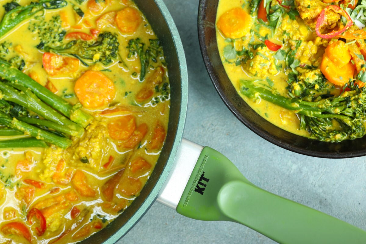 sunshine tempeh curry, a vegan plant based dinner
