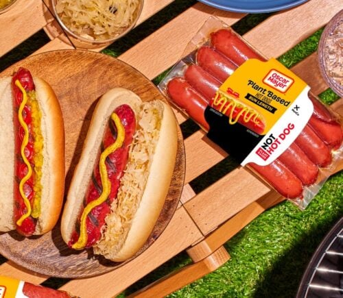 A plant-based hot dog from Oscar Mayer