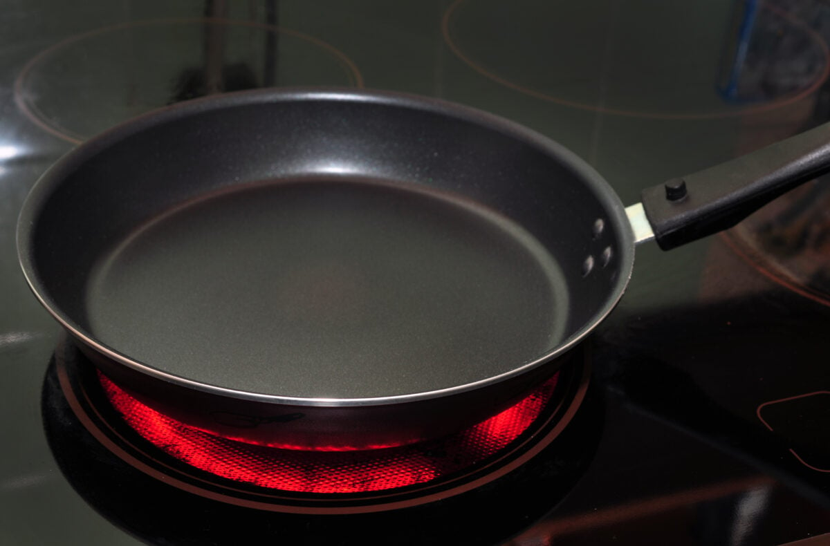 A nonstick pan