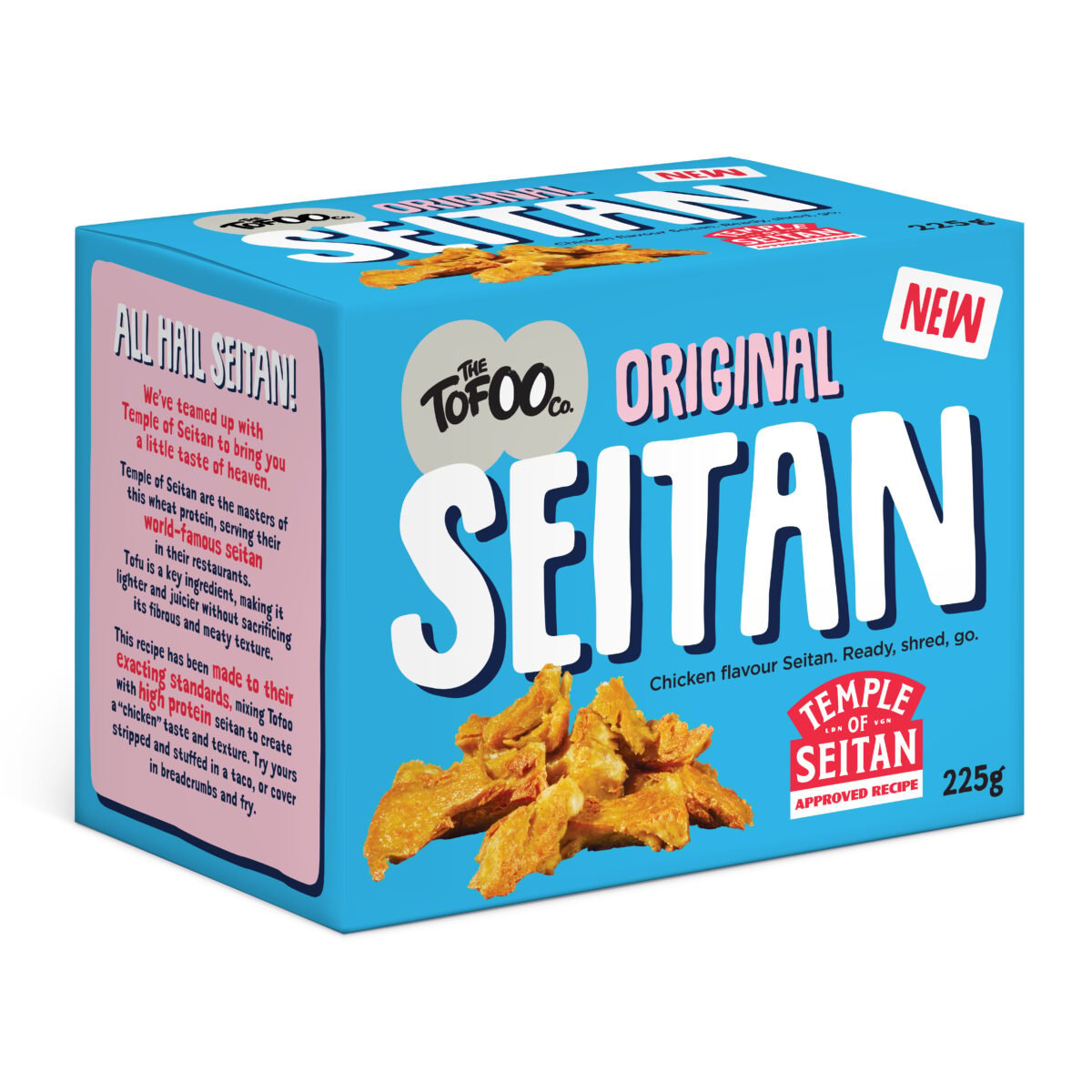 A chicken-flavored seitan product from Tofoo