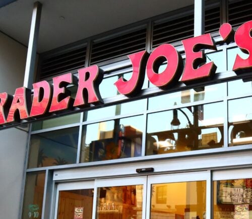 The outside of Trader Joes, which recently issues a recall of some of its fresh basil