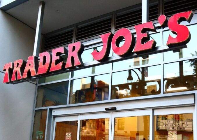 The outside of Trader Joes, which recently issues a recall of some of its fresh basil