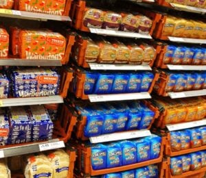 bread in a UK supermarket