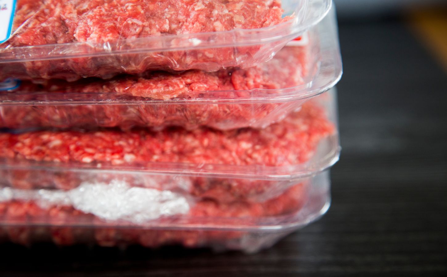 Packaged raw ground beef